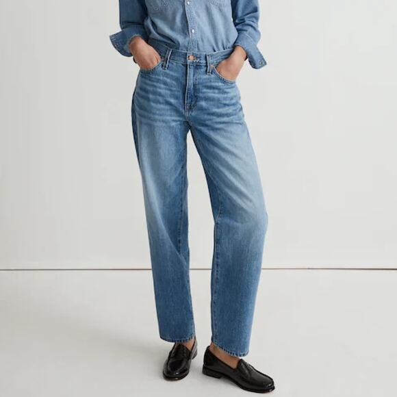 Madewell Slouchy Blue Denim Boyfriend Relaxed Fit Preppy Casual Jeans 27 - Picture 1 of 9